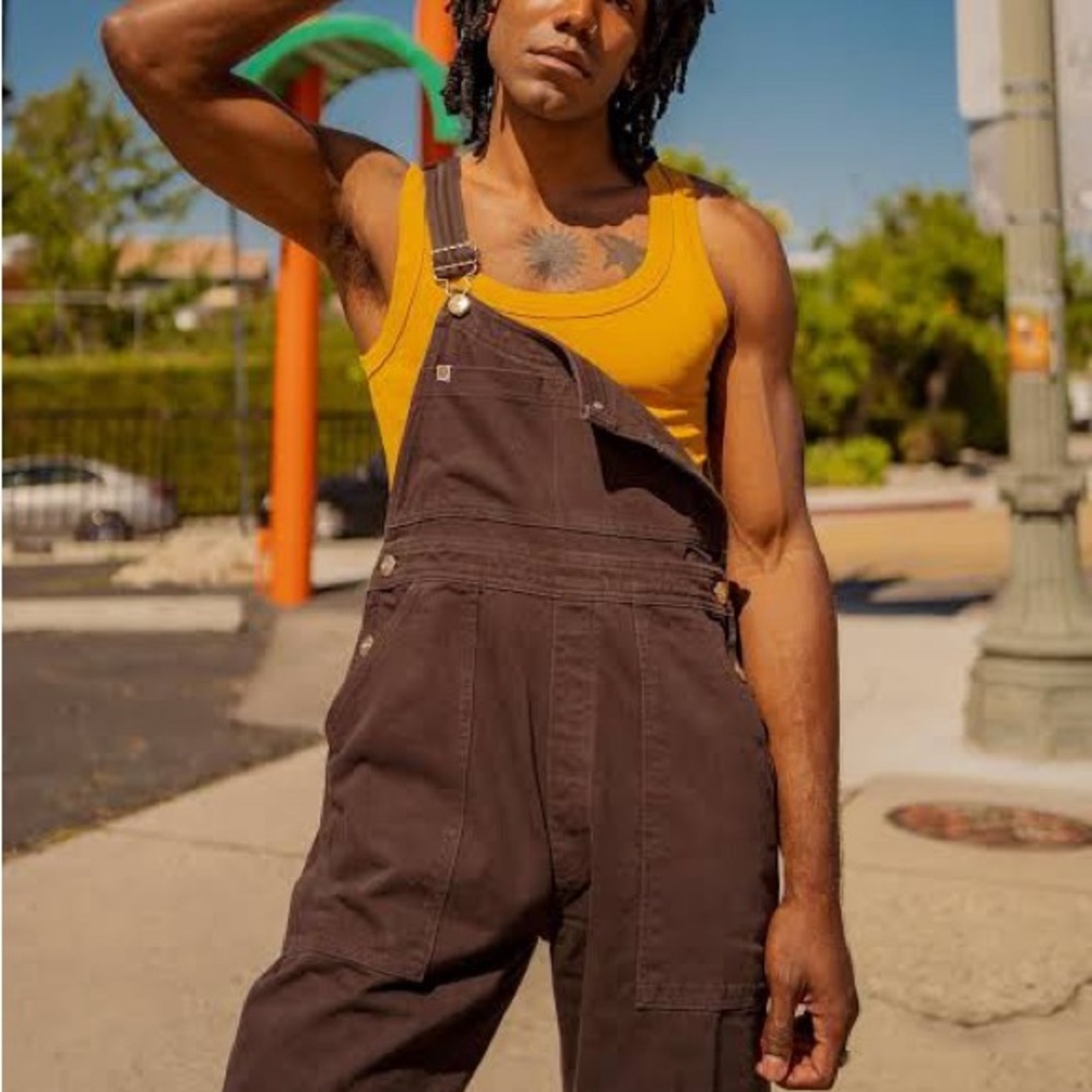 Big bud press unisex overalls in chocolate brown XXS NWT